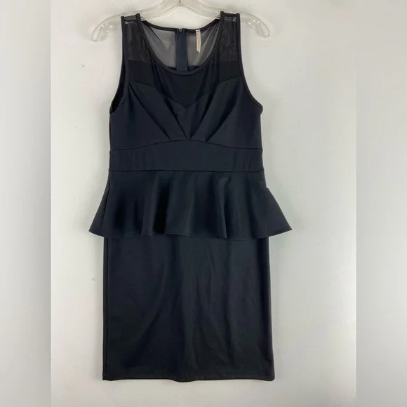 Poema | Dresses | Poema Black Sheath Mesh Peplum Dress Sz L Sku393 | Poshmark Poema | Dresses | Poema Black Sheath Mesh Peplum Dress Sz L Sku393 | Poshmark